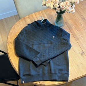 tentree Men's Dark Gray Quilted Sweater